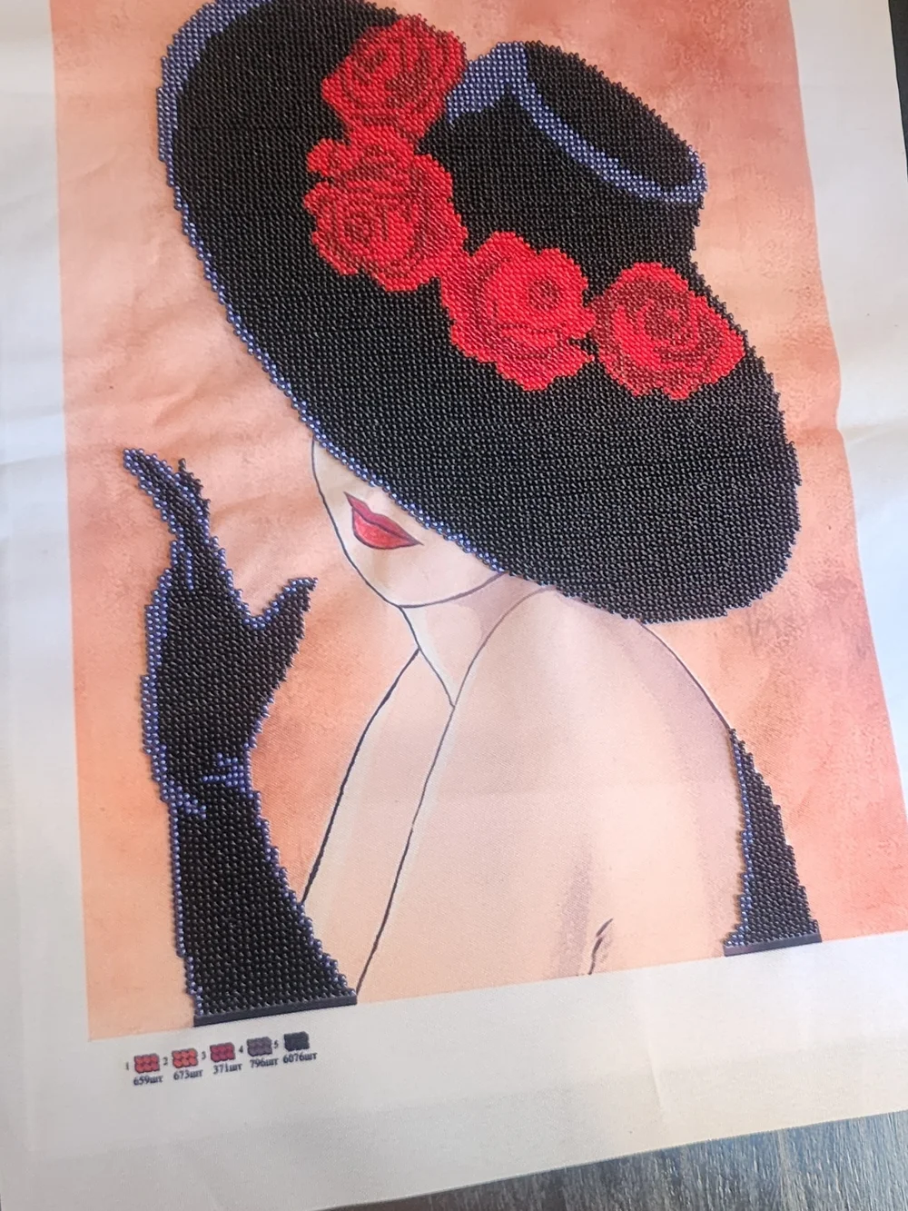 Black Wide-Brim Hat with Red Rose Trim - Women Accessories